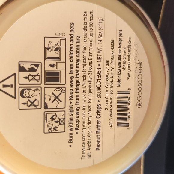 Goosecreek 3 Wick Candle Peanut Butter Crisps Cereal 14.5 oz Lot of 2 NEW OOS - Picture 9 of 10